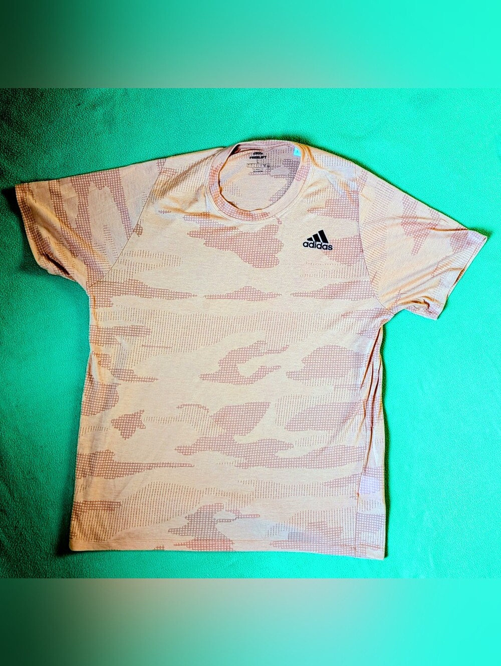 adidas Men's Athletic Camo Tee Freelift Climalite Large EJ7229